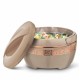 Asian Marco Inner Steel Casserole, 1800 ml, Rose Beige |PU Insulated| BPA Free | Odour Proof| Food Grade | Easy to Carry | Easy to Store | Ideal for Chapatti | Roti | Serving Casserole