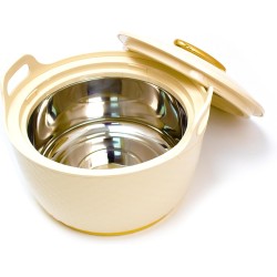 ASIAN Casserole Majestic Gold Stainless Steel Insulated Hotpot (BEIGE, 1500ML)