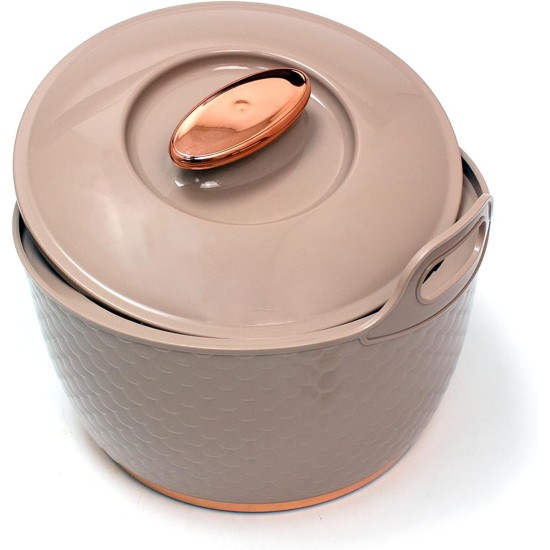 ASIAN Casserole Majestic Gold Stainless Steel Insulated Hotpot (ROSE, 1500ML)