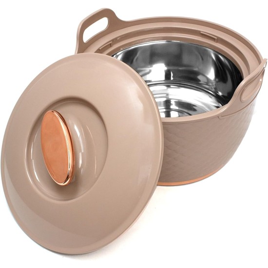 ASIAN Casserole Majestic Gold Stainless Steel Insulated Hotpot (ROSE, 1500ML)