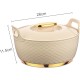 ASIAN Casserole Majestic Gold Stainless Steel Insulated Hotpot (BEIGE, 2500ML)