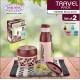 Asian Travel Pack (Mini Meal Tiffin & Good Luck Executive 500ML) Set of 2