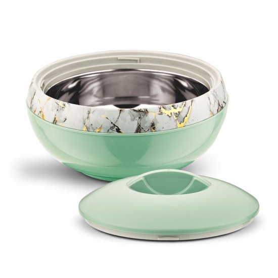 Asian Venus Inner Steel Casserole, 1500 ml, Green |PU Insulated| BPA Free | Odour Proof| Food Grade | Easy to Carry | Easy to Store | Ideal for Chapatti | Roti | Serving Casserole