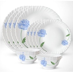 Larah by Borosil Blue Mist Dinner Set, 12pc set