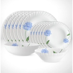 Larah by Borosil Blue Mist Dinner Set, 15pc set