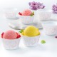 Larah by Borosil Frosty Red Ice Cream Bowl/Dessert Set(Set of 6) - Glass, 120 Ml