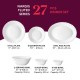 Larah by Borosil Nargis Fluted Series Opalware Floral Dinner Set | 27 Pieces for Family of 6 | Microwave & Dishwasher Safe | Bone-Ash Free | Crockery Set for Dining & Gifting | Plates & Bowls | White