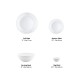 Larah by Borosil Orbit Series 19 Pieces Opalware Dinner Set, Opal Glass Dinner Plates & Bowls, Crockery Set for Dining (White)