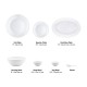 Larah by Borosil Orbit Series Opalware Dinnerset | 33 Pieces for Family of 6 | Microwave & Dishwasher Safe | Bone-Ash Free, Crockery Set for Dining & Gifting | Plates & Bowls, White