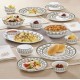 Borosil - Kohinoor Series Syrah Opalware Dinner Set | White | Set of 27 Pcs