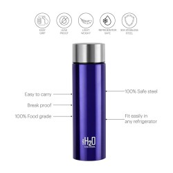 CELLO H2O Stainless Steel Water Bottle Leak proof & break-proof 1 Litre