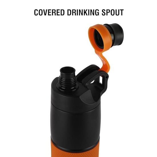 Cello Force Vacuum Insulated Flask | Hot and Cold Water Bottle with Anti-Slip Grip