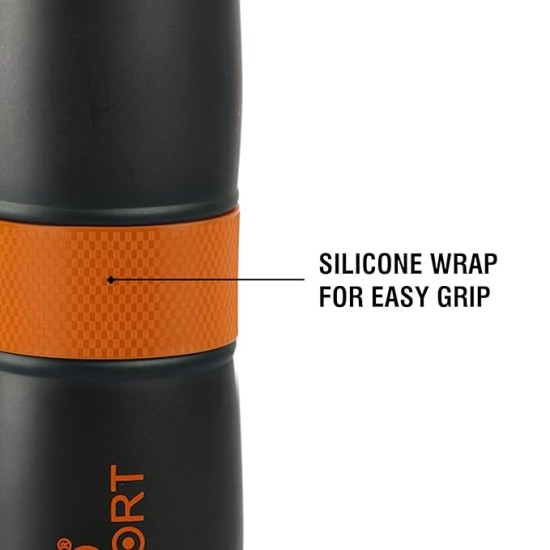 Cello Force Vacuum Insulated Flask | Hot and Cold Water Bottle with Anti-Slip Grip