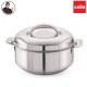 Cello Maxima Stainless Steel Double Walled Casserole, Insulated, 1350ml, 1 Unit, Silver,Solid