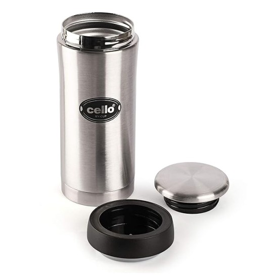 Cello My Cup Stainless Steel Water Bottle 350ml- Silver