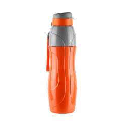 CELLO Lunch Express Insulated Tiffin and Water Bottle, Orange (Plastic) | Stainless Steel Tiffin 3 Units | Hot and Cold Water Bottle | Ideal for Office, Travel