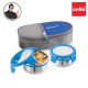 Cello All Stainless Steel Lunch Box (Blue, 300ml) -2Pc