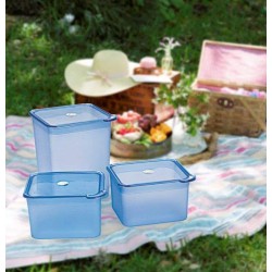 CELLO Avion Food Container Mini Set (Blue, 3 Pcs)