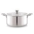 CELLOTri-Ply 28 cm Stainless Steel Cookware Casserole, 8.3 LTR | Tri-Ply Bottom Casserole with Glass Lid | Induction and Gas Stove Friendly | for Biryani/Pulao/Halwa/Curries | Silver