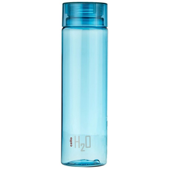 CELLO H2O Round Unbreakable Plastic Water Bottle Premium Edition | Leak proof & break-proof | Best Usage for Office/School/College/Gym/Picnic/Home/Fridge | 0.5Liter | Blue, Set of 1