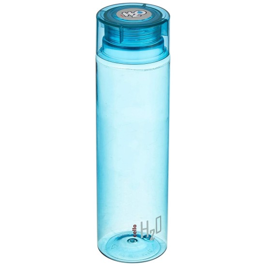 CELLO H2O Round Unbreakable Plastic Water Bottle Premium Edition | Leak proof & break-proof | Best Usage for Office/School/College/Gym/Picnic/Home/Fridge | 0.5Liter | Blue, Set of 1