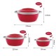 CELLO Casserole Set, Inner Steel, Insulated, Pink, Hot Flavour, 500 ml + 1L + 1.5l set of 3