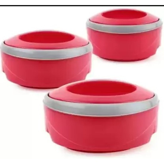 CELLO Hot Savor 3 Pcs Set (500/1000/1500) Pack of 3 Serve Casserole Set  (500 ml, 1000 ml, 1500 ml)