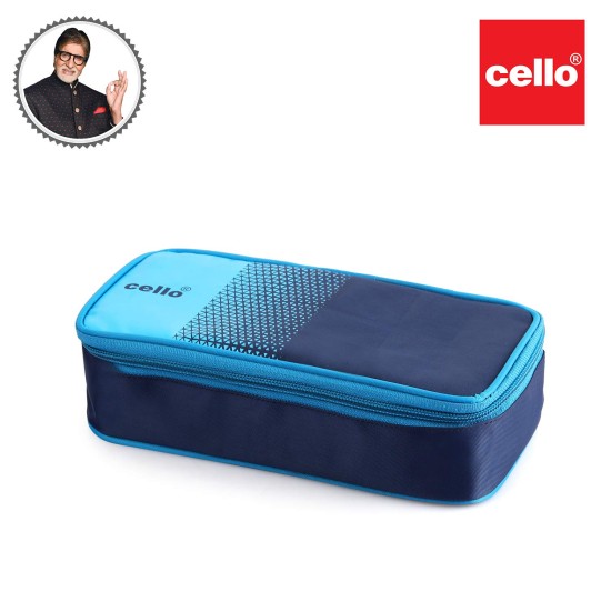 CELLO MF Matiz Lunch Box with Jacket, 2 Unit, Blue | Stainless Steel Lunch Box 2 Unit | Lunch Box with Jacket | Ideal for Office