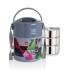 Cello Stainless Steel Lunch Box Set, 355ml, Set of 3, Grey