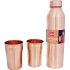 CELLO COPPER  Moksha Copper Gift Set, Bottle-900 Ml Glass-300 Ml Each, Round