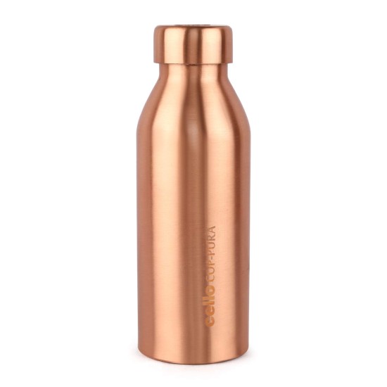 Cello Cop- Pura Moksha Copper Bottle, 750 ml, Copper, Medium