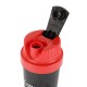 Cello Plastic My Shake Sipper Shaker Blender Bottles for Protein Shake, Gym/Leak Proof, BPA Free Wide Mouth Shake Mixer Bottle with Storage Container, Stainless Steel Blender Ball (700 ml, Red)