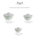 CELLO Opalware Green Orchard Mixing Bowls with Lid (500ml, 1000ml, 1500ml), 3 Units, White