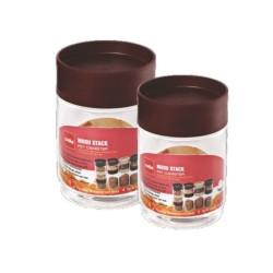 Cello Modustack Plastic Canister, 750ml Set of 2 Pcs