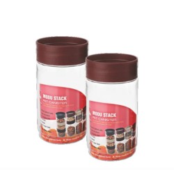 Cello Modustack Plastic Canister, 1000ml Set of 2 Pcs