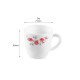 CELLO Ricca Mug 6 Pcs Set | Cups for Tea,Coffee,Espressoc| Thermal Resistant | Light Weight | Ideal Gifting Option | Red Rose Fantasy | 180ml