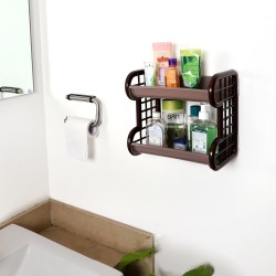 Cello Singapore Plastic Storage Shelf for Home & Office, Brown