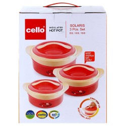 Cello Solaris Inner Steel Casserole Gift Set of 3 (500/1000/1500)