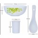 CELLO Opalware Soup Bowl Opalware Royal Set with Spoon & Salt & Pepper Pot  (Pack of 14, White)