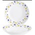 CELLO Soupy Noodle Set, Blooming Daisy, Set of 2, White, Half Plate  (Pack of 2)