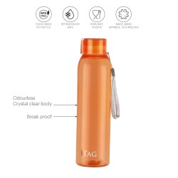 CELLO My Tag PET Water Bottle | 100% food grade | Leak proof and Break proof | Wide Mouth & Leakproof | Break proof & Food Grade Pet Bottle |1000ml | Assorted
