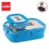 CELLO Thermo Click Medium Steel Insulated Lunch Box, Blue | Tiffin for Men & Women | Snacks Tiffin for Kids | Leak-Proof & Unbreakable Lid with 4 Sided Click Lock | Ideal for Office, School, College