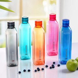 CELLO Venice Plastic Water Bottle | Unbreakable and Hygienic | Perfect for staying hydrated at the school,college, work, gym and outdoor adventures Water Bottle | 1 Litre | Set of 3, Assorted