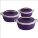 CELLO Wow Casserole Pack of 3 Thermoware Casserole Set  (500 ml, 1000 ml, 1500 ml)