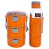 CELLO Zing Set of 2 Pieces Insulated Tiffin and Water Bottle (Orange)