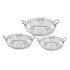 FNS International Pvt Ltd Aristo Stainless Steel Handi Pot With Lid, 1.5 L, 1 L, 5L, 3 Piece (Silver)