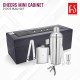 FnS Cheers Mini Bartender Cabinet 6 pcs Bar Set |1 Cocktail Shaker |1 Hip Flask|1 Waiter Knife |1 Dual Peg Jigger |1 Bottle Opener |1 Tong with Leatherette Cabinet Box