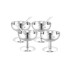 FNS Delight Stainless Steel Pudding Set For Serving Ice Cream, Fruit, Pudding, Snack (4 Dessert Cup And 4 Ice Cream Spoons), 0.14 liter