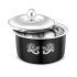 FNS "Hazel Stainless Steel Double Wall Insulated Casserole with Lid for Biryani Pulao Halwa Curries, Protection, Rivetless Heat Resistant Handle and Black Finish (1600 ml)