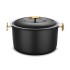 FNS Latina Stainless Steel Double Wall Insulated Designer Black Casserole with Lid | Black Coated | Odour Free | BPA Free | Ideal for Curry Rice Chappati | Easy to Carry | Easy to Store (1600 ml)